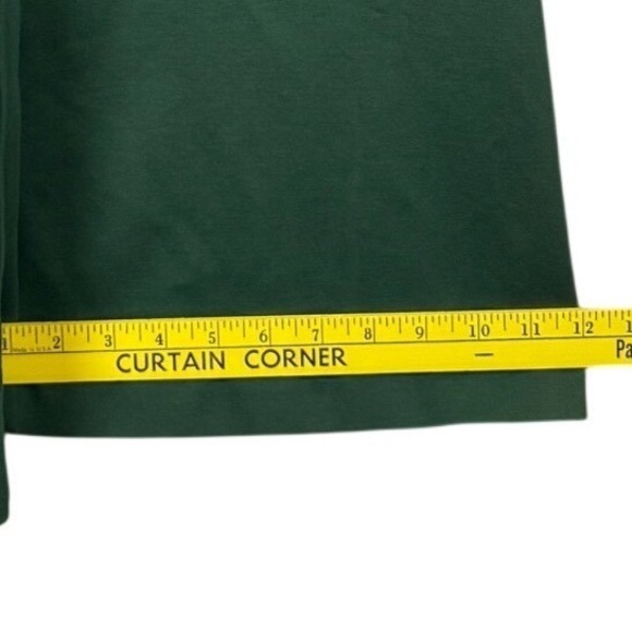 BODEN Ponte Pull On Crop Trousers, Green, Attached Belt Cotton Stretch, Size 8R - Picture 7 of 10